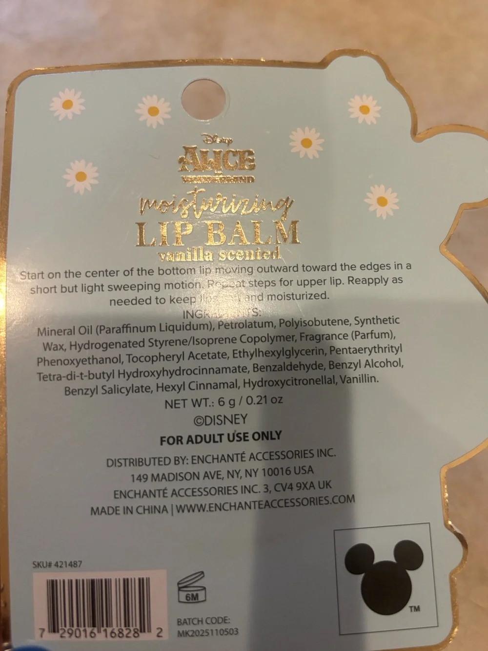 Disney Alice in Wonderland Blue Teapot Lip Balm